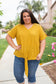 Spirited Front Tie Top in Mustard