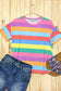 Step Into Spring Multicolor Stripe Terry Top