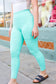 Casual Bliss Mint Wide Waistband Legging with Pockets