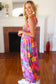 Diva Dreams Multicolor Tropical Floral Fit & Flare Maxi Dress