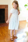 Youth Enchanting Ivory Smocked Bubble Sleeve Tiered Dress