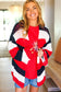 Simply Patriotic Red White & Blue Striped Crochet Cardigan