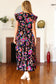 Just A Dream Black Floral Print Smocked Ruffle Sleeve Maxi Dress