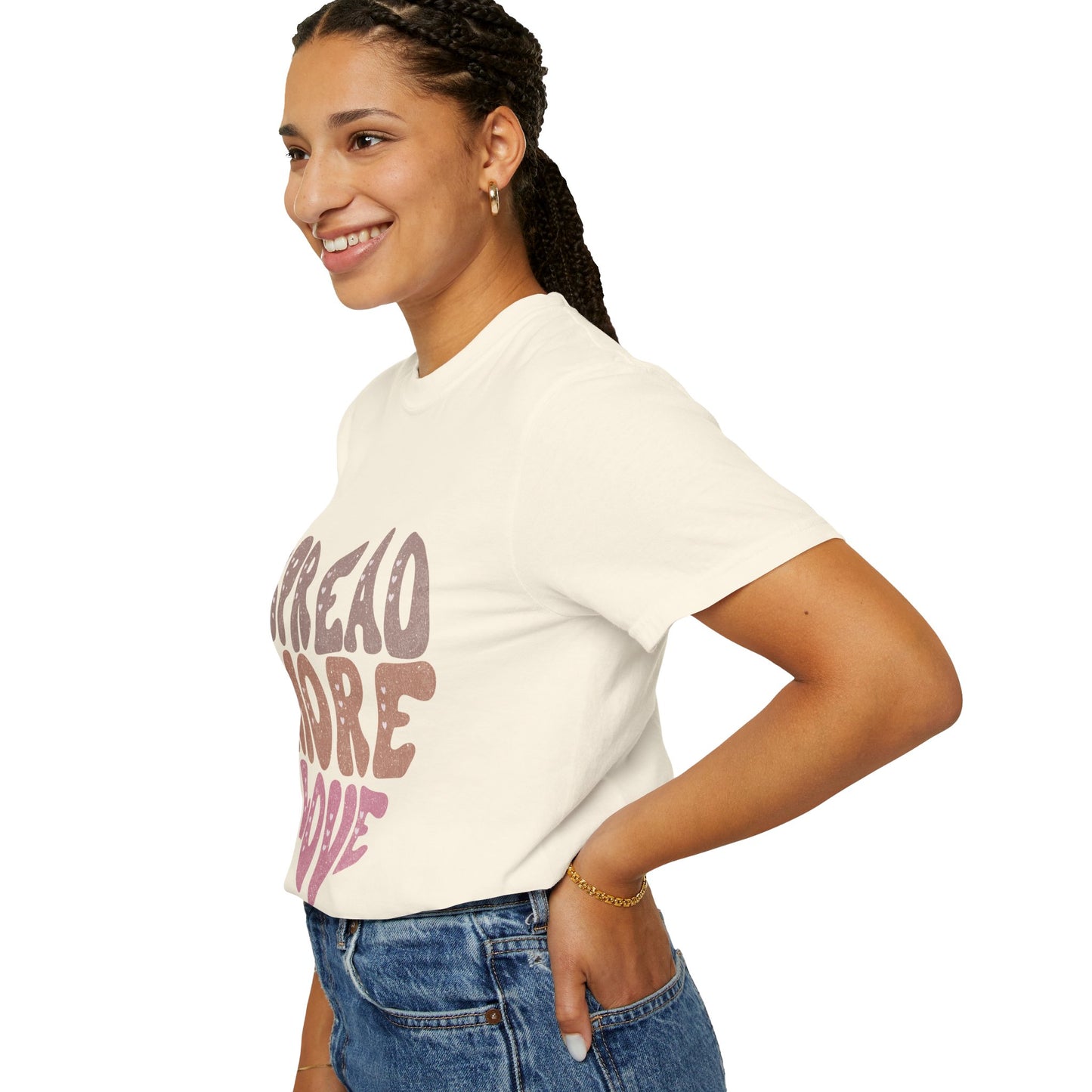 Spread More Love Unisex Garment-Dyed T-shirt