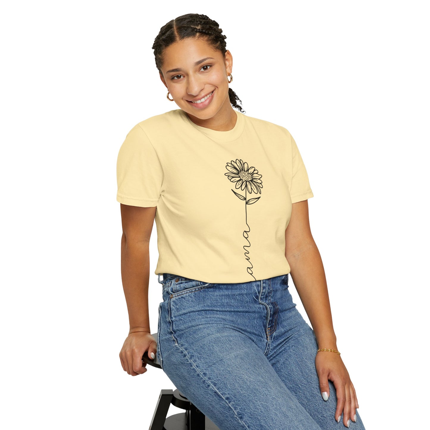 Mama Flower Unisex Garment-Dyed T-shirt