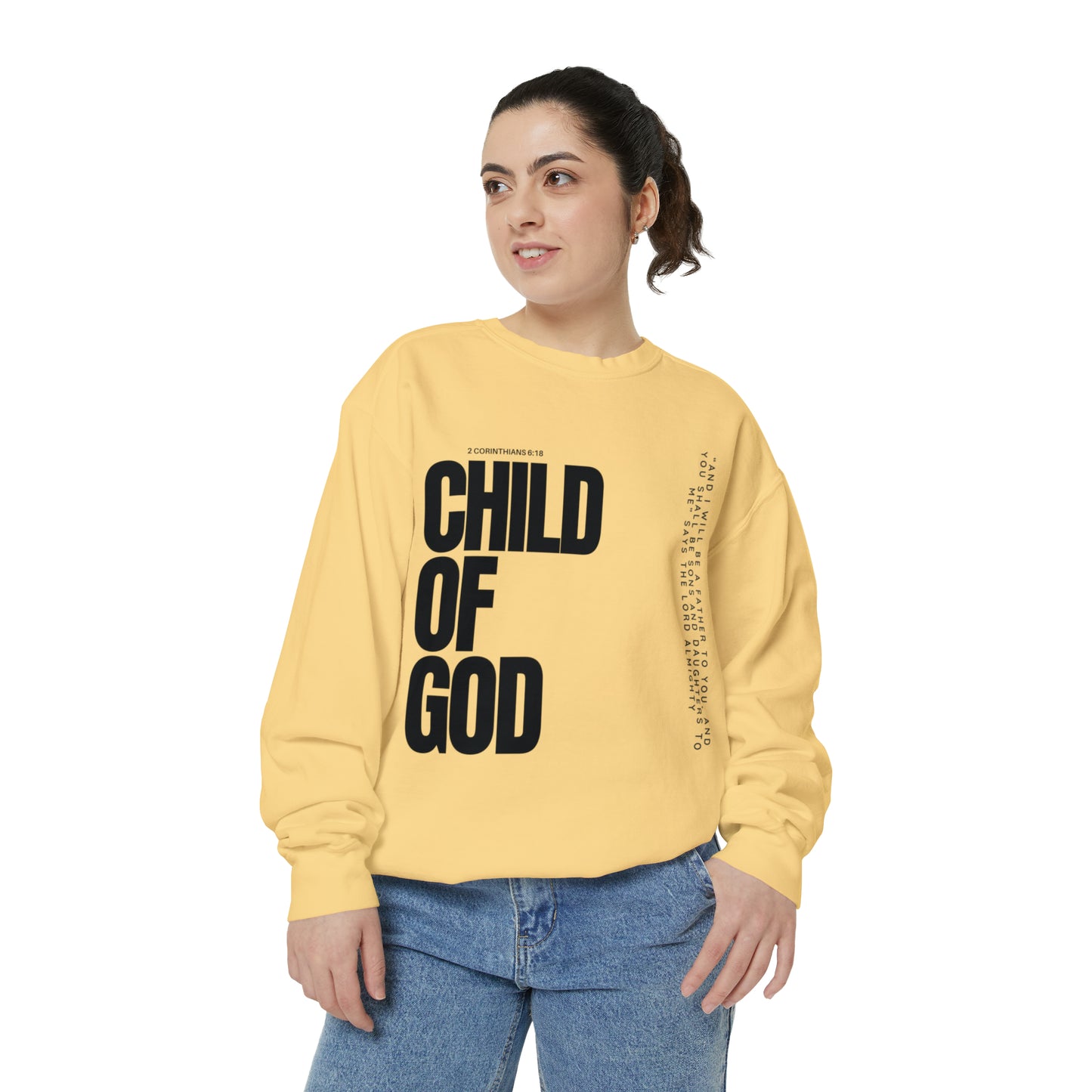 Child of God Unisex Garment-Dyed Sweatshirt