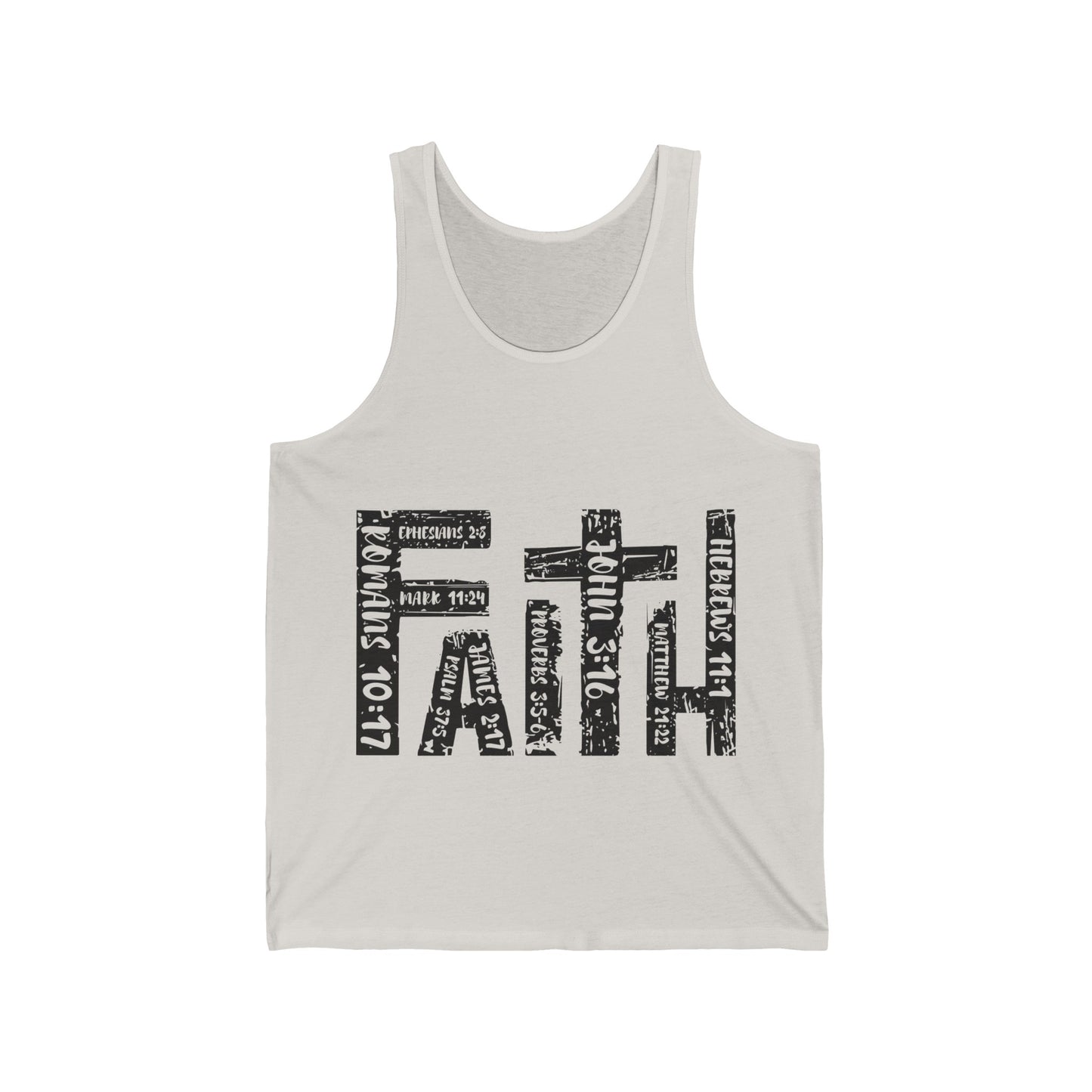 FAITH Black letter Unisex Jersey Tank