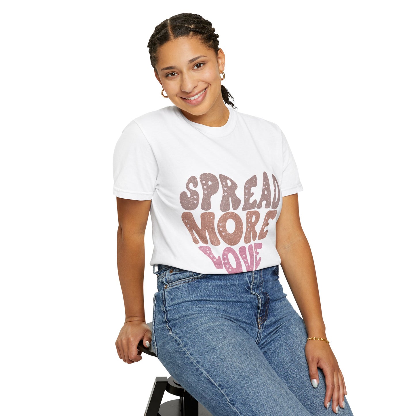 Spread More Love Unisex Garment-Dyed T-shirt