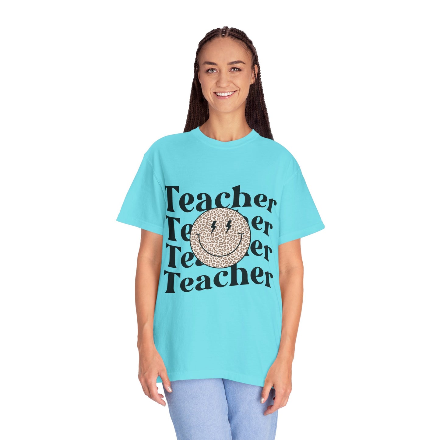 Smiley Face Teacher Unisex Garment-Dyed T-shirt