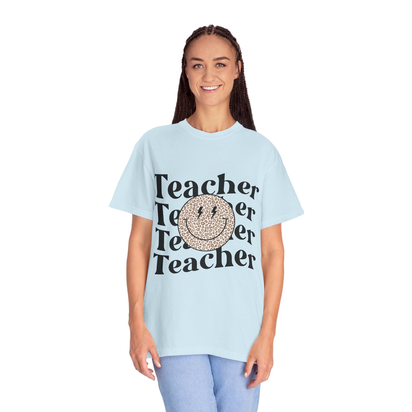 Smiley Face Teacher Unisex Garment-Dyed T-shirt