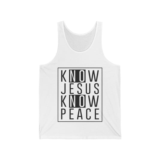 Know Jesus Know Peace Unisex Jersey Tank