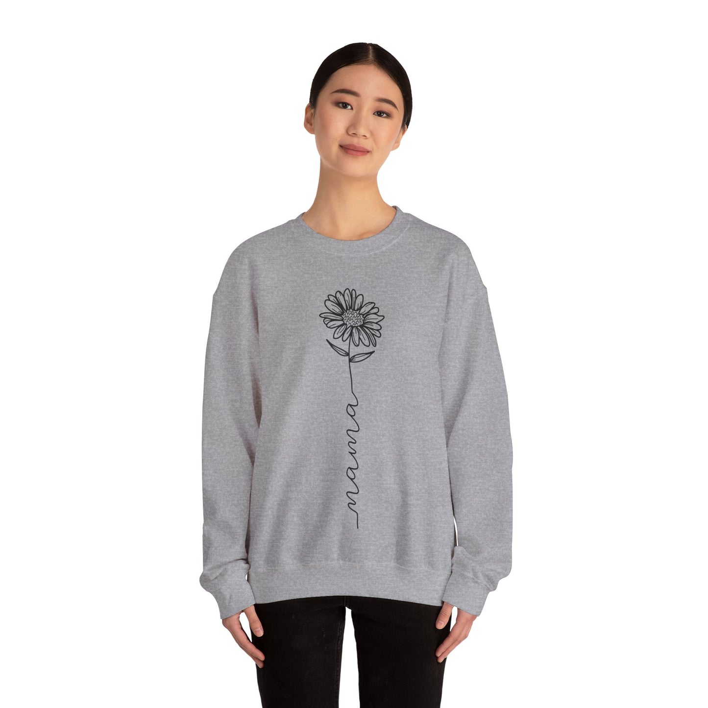 Mama Flower Unisex Heavy Blend™ Crewneck Sweatshirt