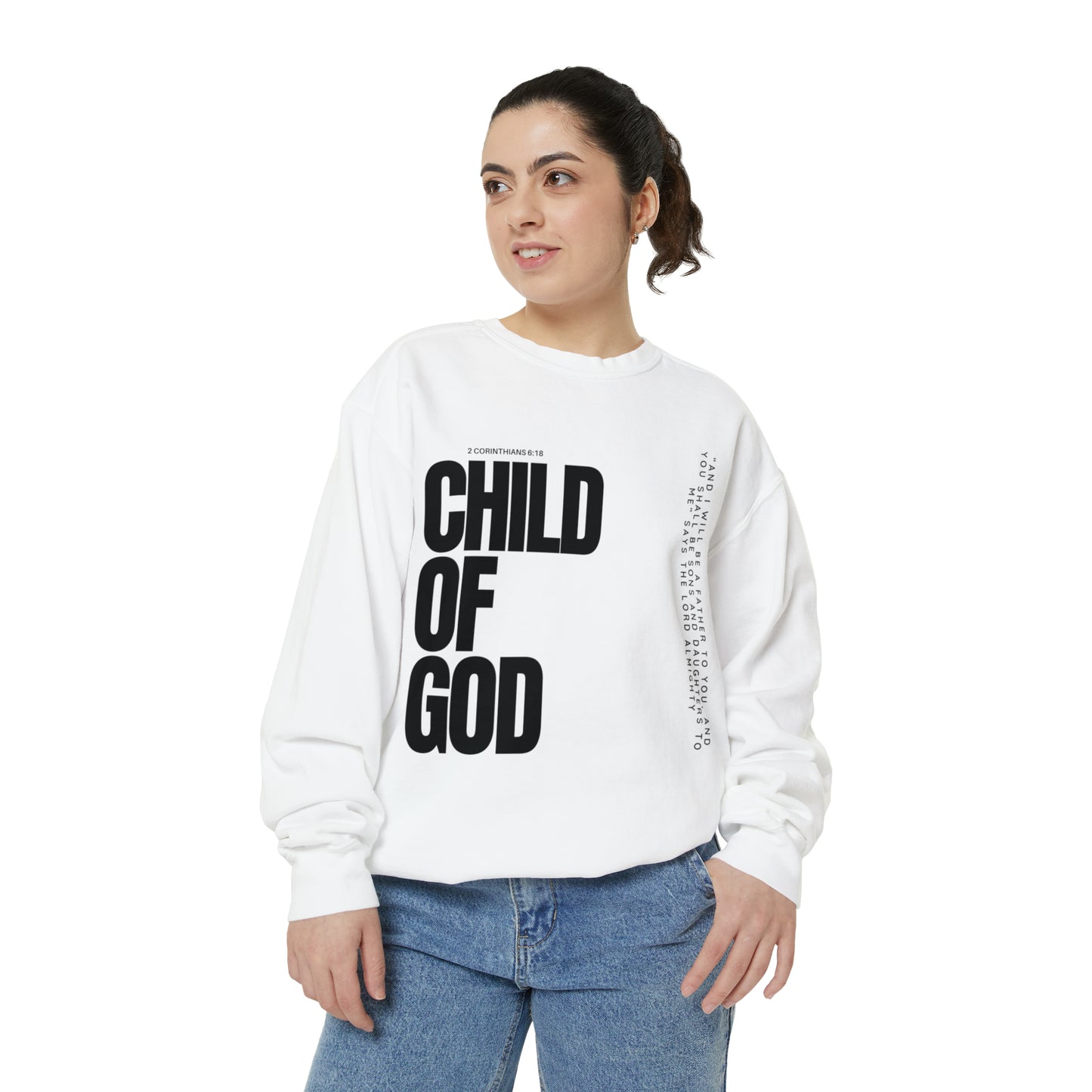 Child of God Unisex Garment-Dyed Sweatshirt