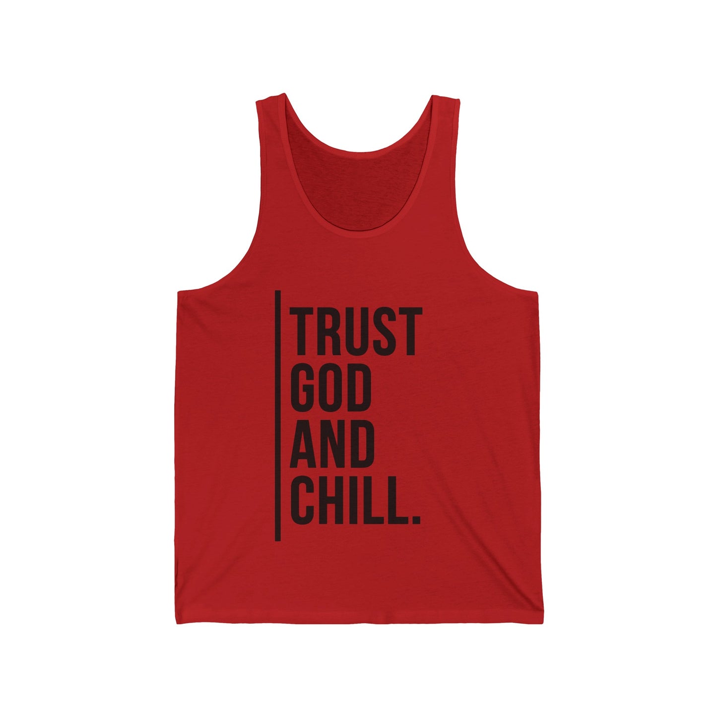 Trust God & Chill Unisex Jersey Tank