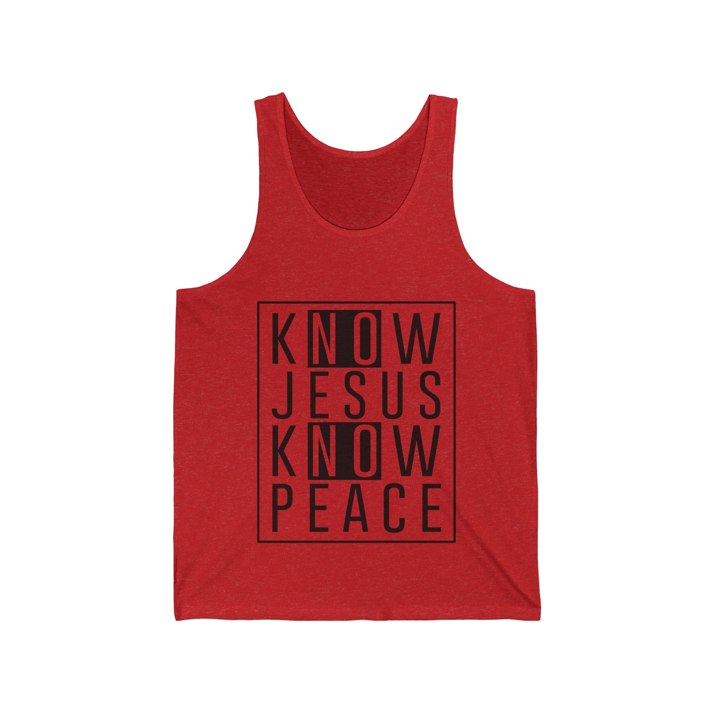 Know Jesus Know Peace Unisex Jersey Tank