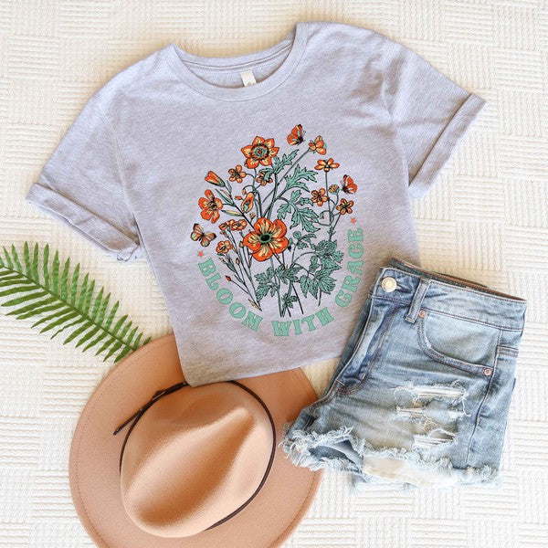 Bloom With Grace Short Sleeve Graphic Tee