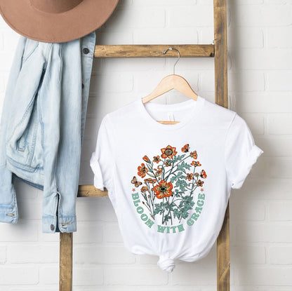 Bloom With Grace Short Sleeve Graphic Tee