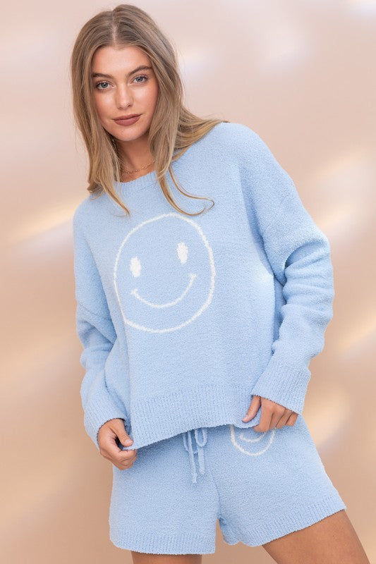 SMILE Cozy Soft Top with Shorts Set