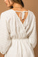 Blouson Seersucker Batwing White Dress