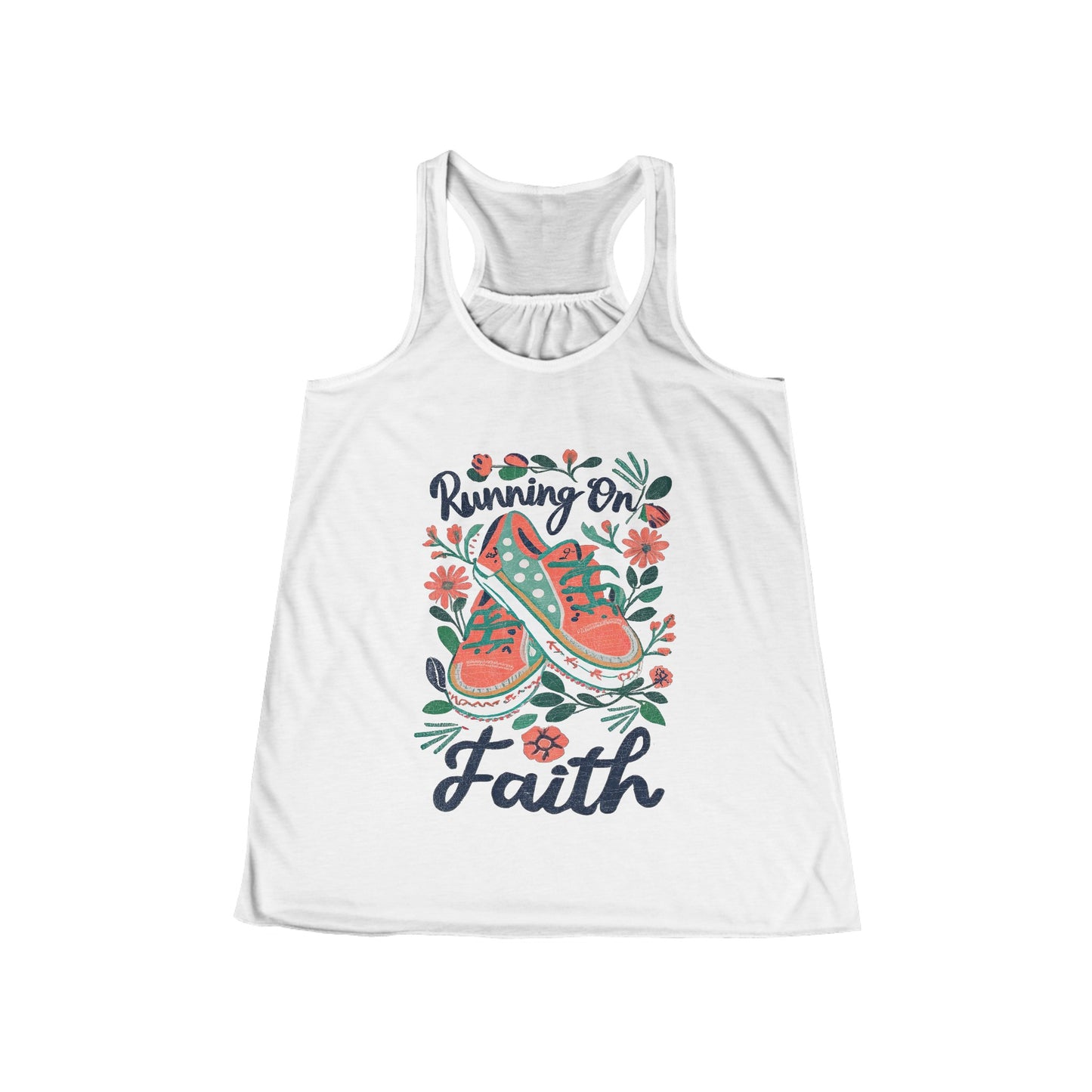 Running on Faith Women's Flowy Racerback Tank