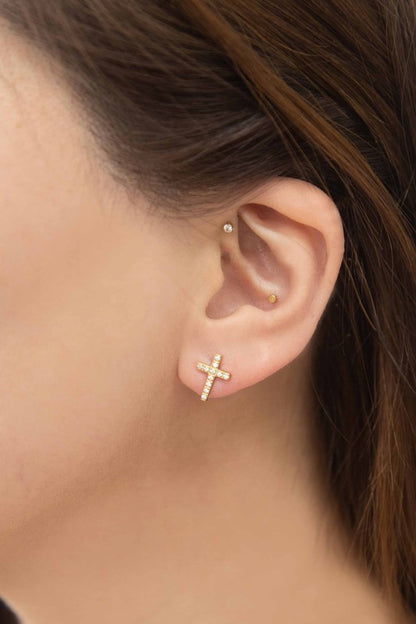 Cross Stud Earrings