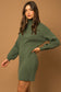 Turtle Neck Balloon Sleeve Sweater Dress