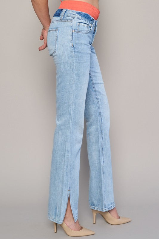 Denim Lab Low Rise Straight Jeans