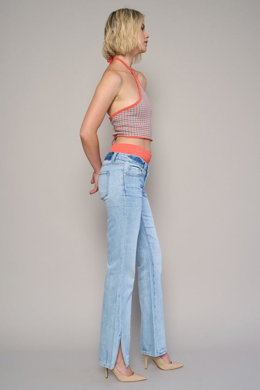 Denim Lab Low Rise Straight Jeans