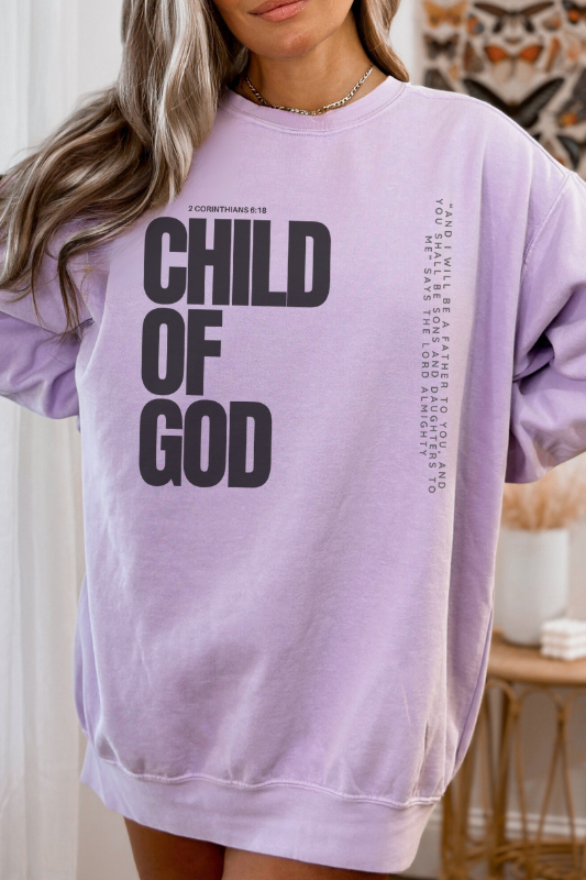 Child of God Unisex Garment-Dyed Sweatshirt