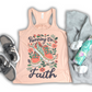 Running on Faith Women's Flowy Racerback Tank