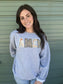 *PLUS* Faux Embroidery Amen Patch Sweatshirt