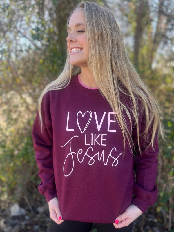 Plus Love Like Jesus Sweatshirt