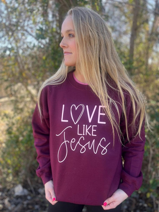 Plus Love Like Jesus Sweatshirt