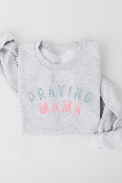 Praying Mama Christian Graphic Fleece Sweatshirts