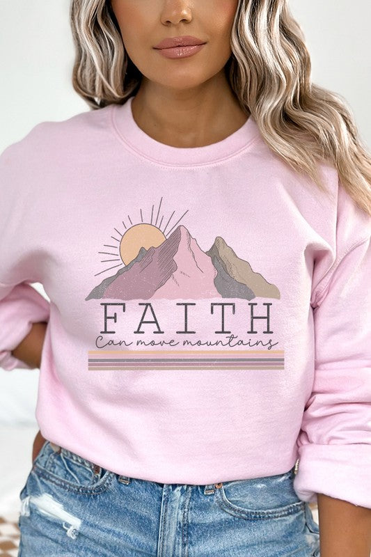 Faith Can Move Mountains Religious Sweatshirt