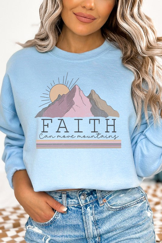 Faith Can Move Mountains Religious Sweatshirt