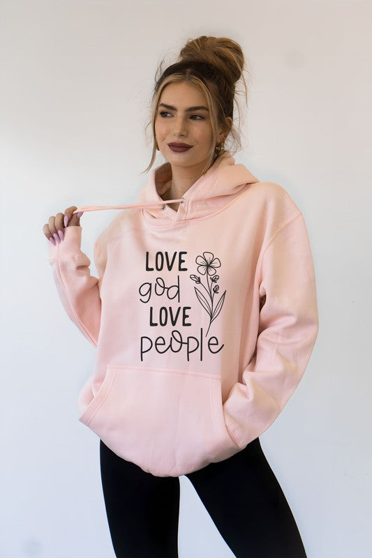 Love God Love People Softest Ever Graphic Hoodie