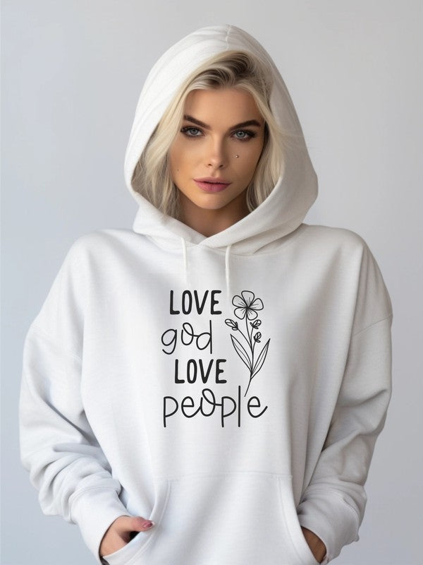 Love God Love People Softest Ever Graphic Hoodie