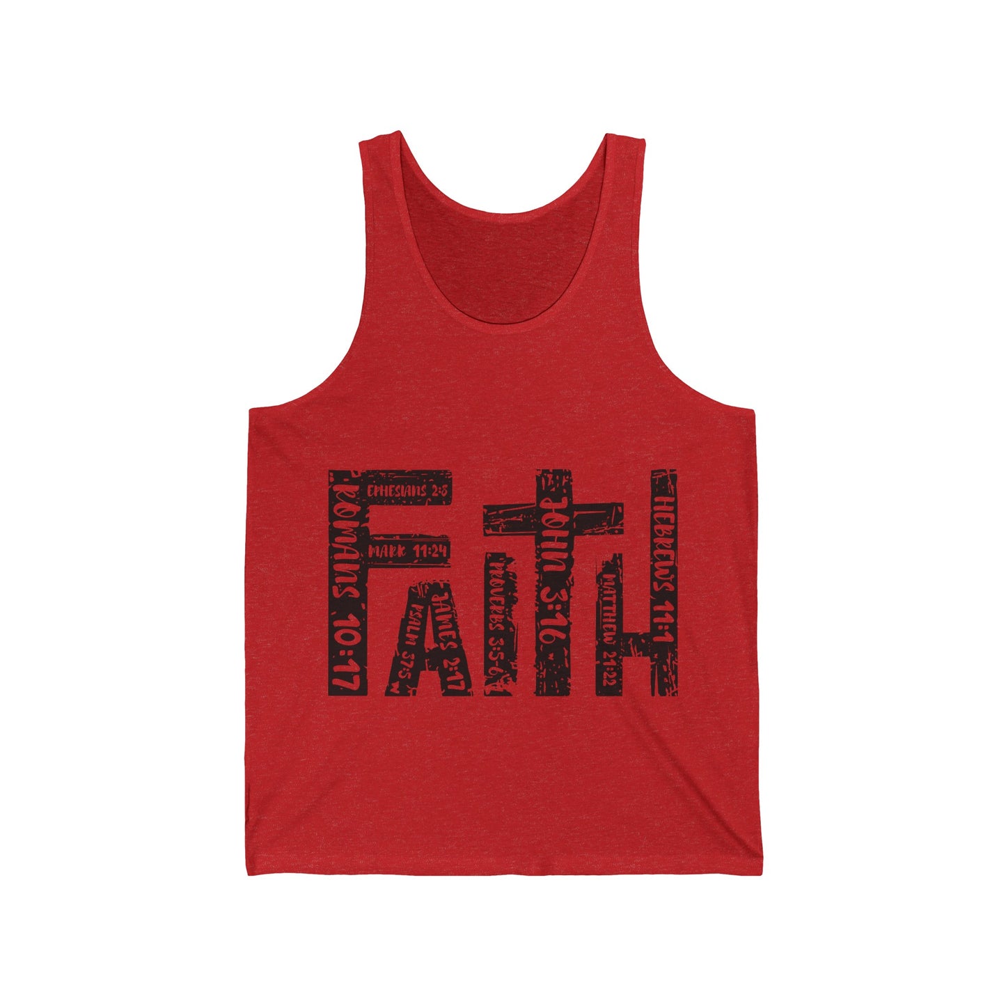 FAITH Black letter Unisex Jersey Tank