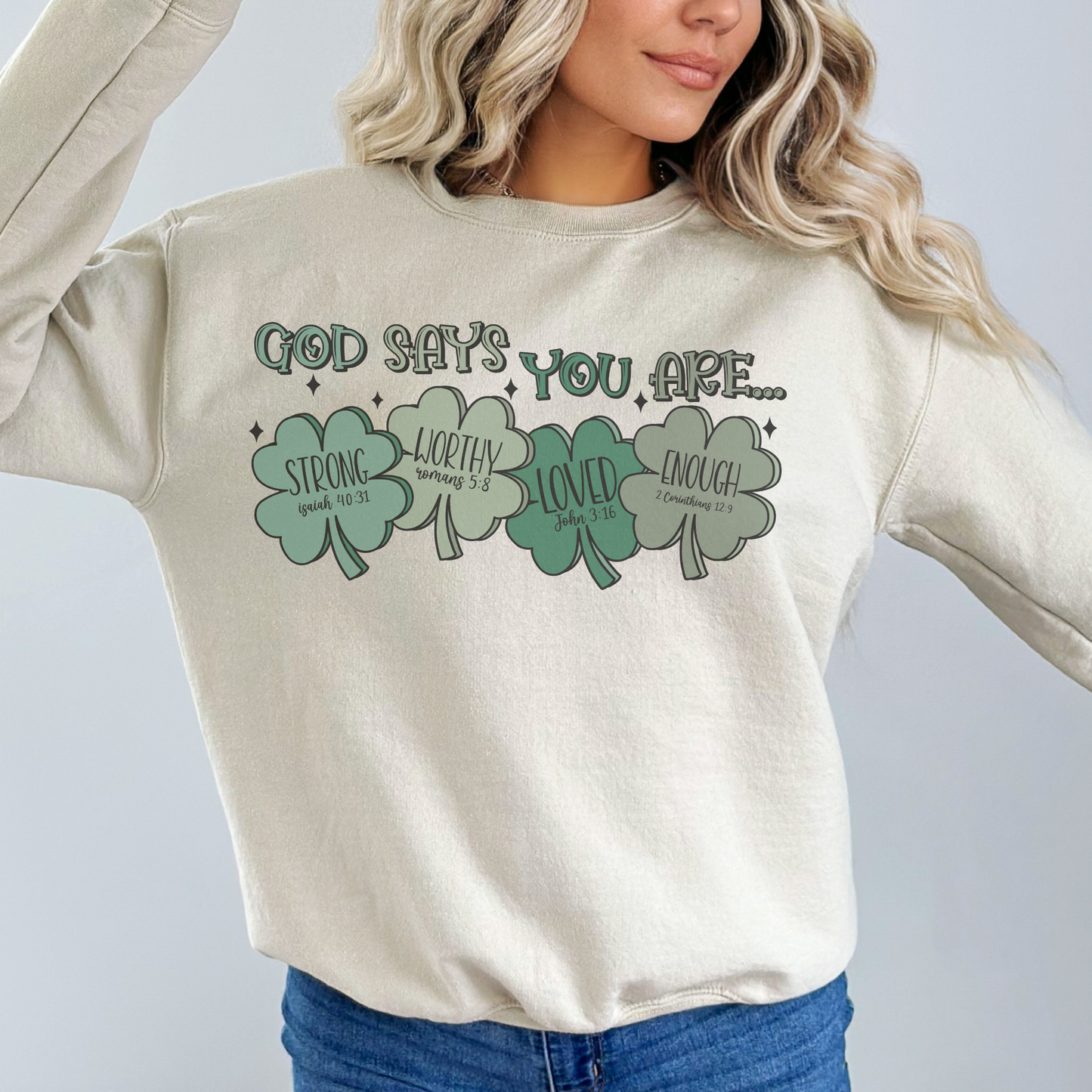 God Says you Are Unisex Heavy Blend™ Crewneck Sweatshirt