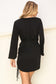 Lovely Embrace Ruched Mini Dress (Black)