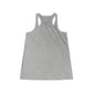 Gymin' and Jesus Blue Letter Women's Flowy Racerback Tank