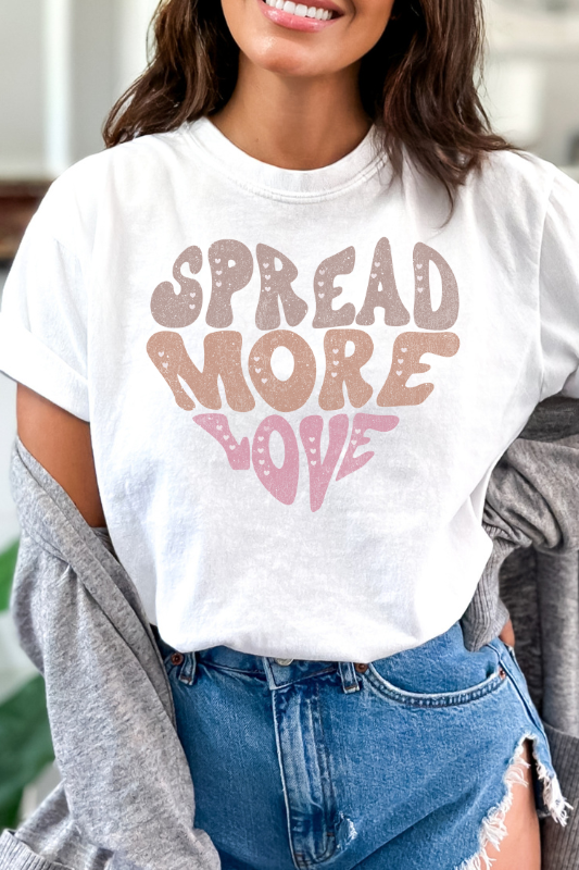 Spread More Love Unisex Garment-Dyed T-shirt