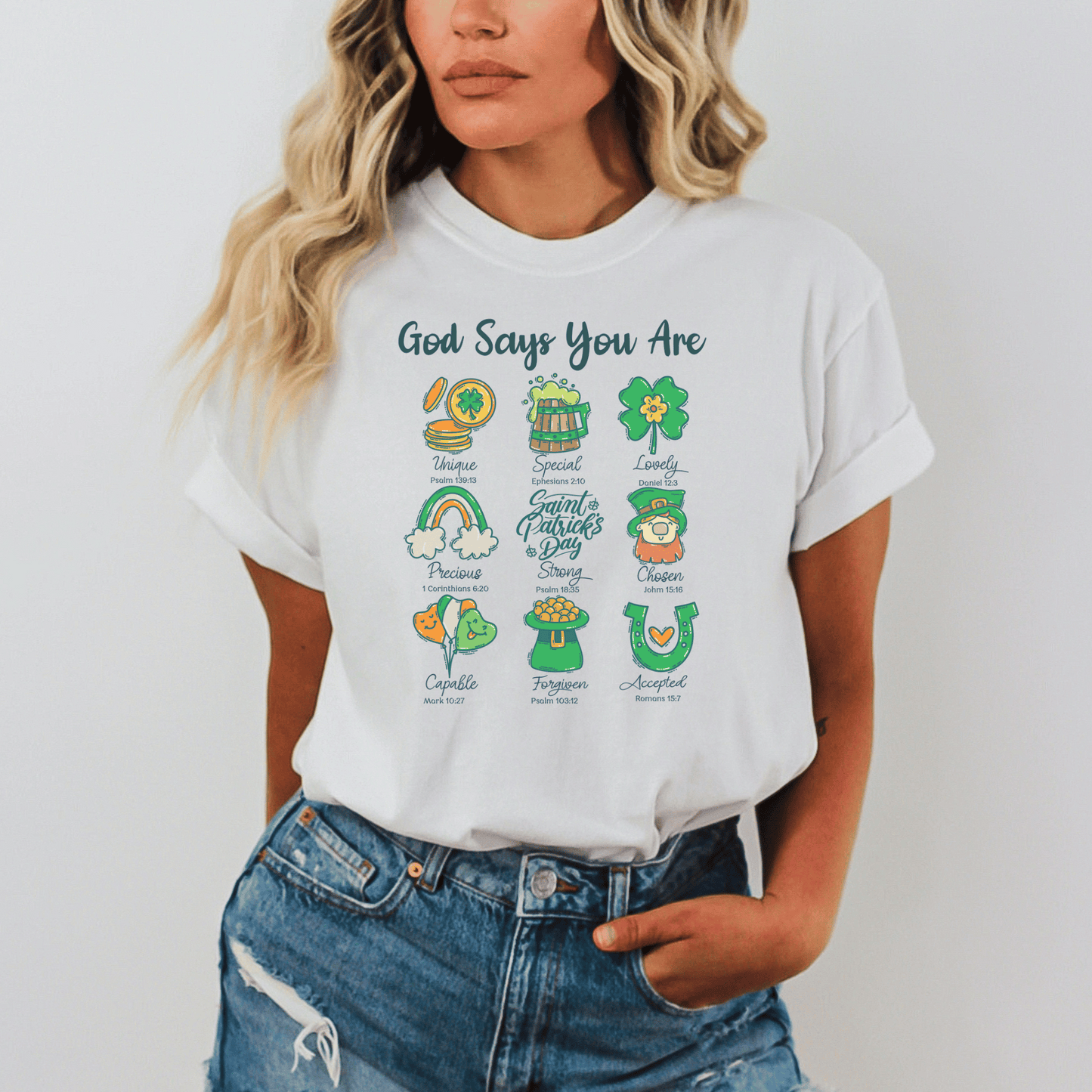 God Says You Are St. Patrick's Day Unisex Garment-Dyed T-shirt