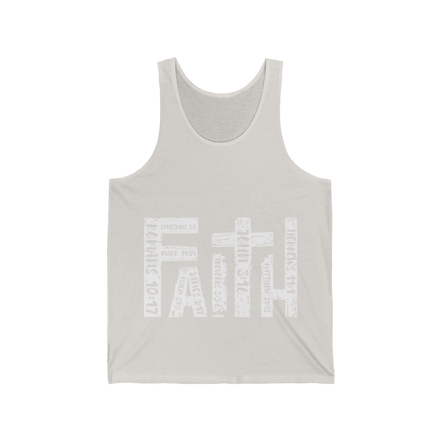 FAITH White letter Unisex Jersey Tank