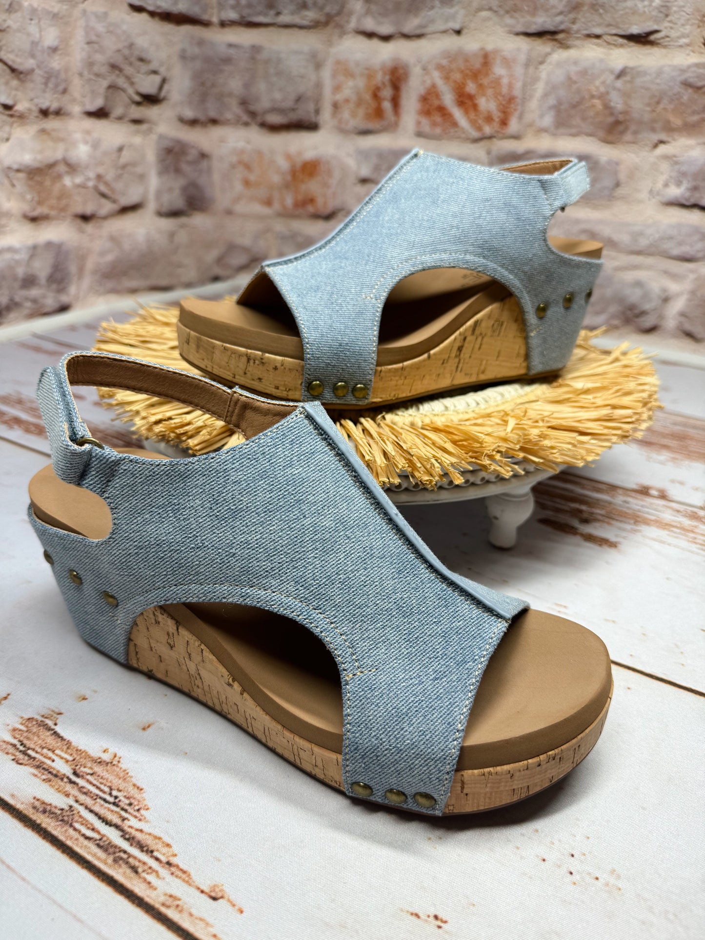 Dessie Denim Wedges