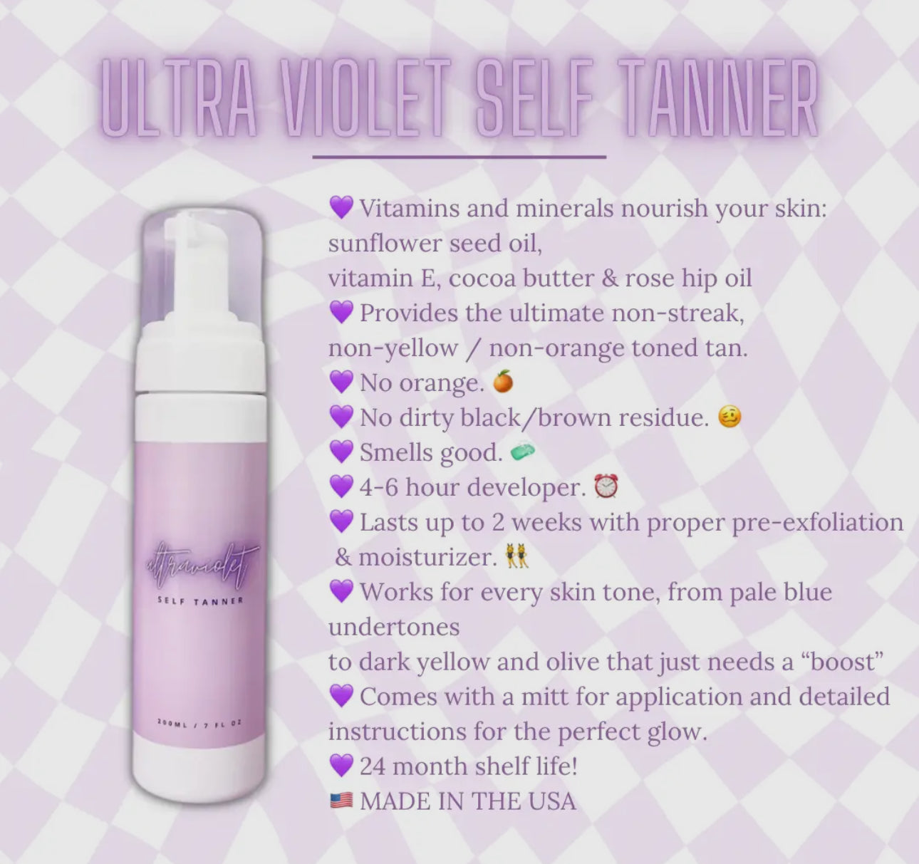 Ultra Violet Self Tanner