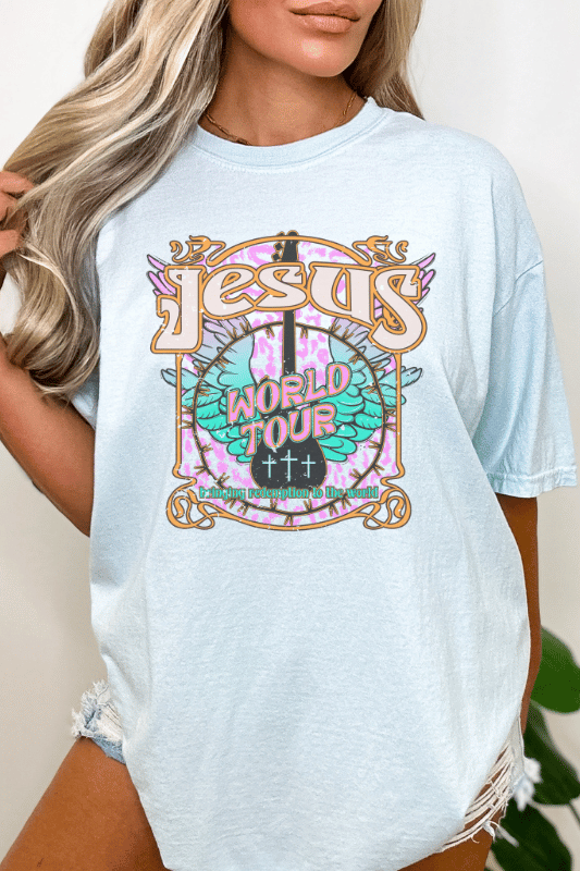 Jesus World Tour Unisex garment-dyed heavyweight t-shirt