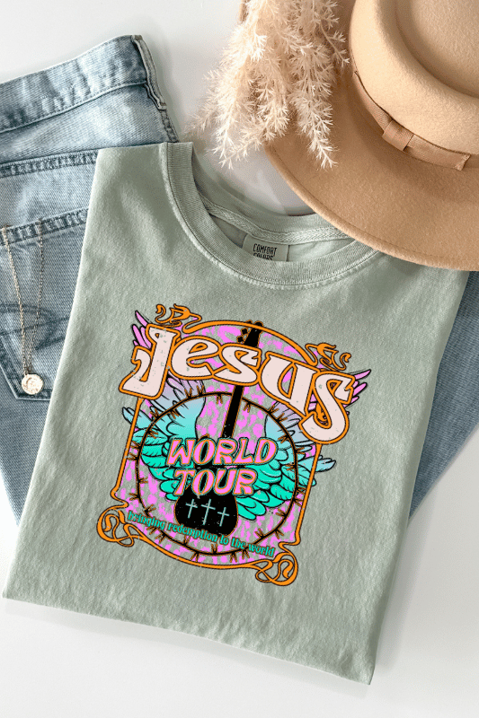 Jesus World Tour Unisex garment-dyed heavyweight t-shirt