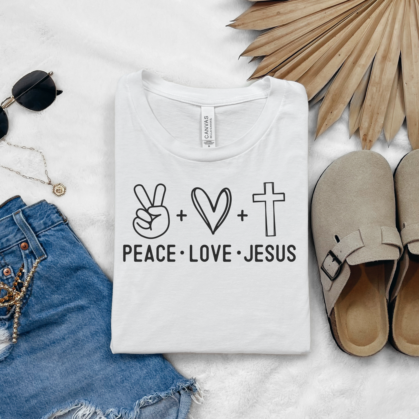 Peace Love Jesus Unisex t-shirt